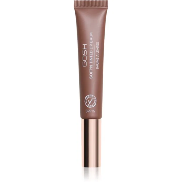 GOSH COPENHAGEN Soft`n Tinted tónující balzám na rty SPF 15 odstín 010 Espresso Martini 8 ml