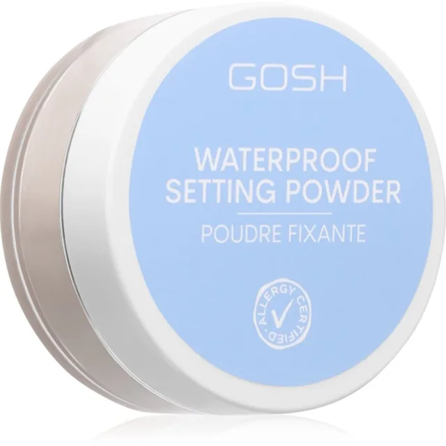 GOSH COPENHAGEN Waterproof Setting Powder voděodolný fixační pudr odstín 001 Transparent 7 g