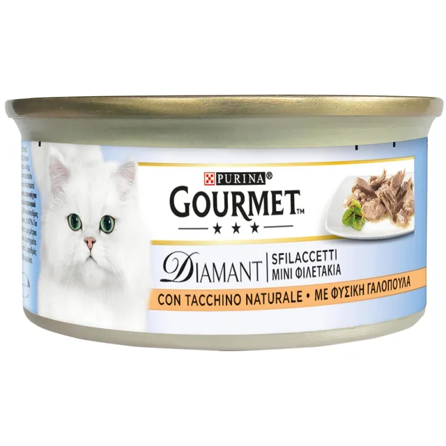 Gourmet Diamant konzervy 48 x 85 g - Filety s přírodním krůtím masem
