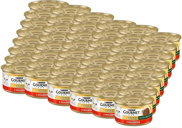 GOURMET Gold Adult Succulent Delights s hovězím masem 48x85g