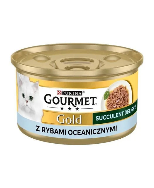 GOURMET Gold Adult Succulent Delights s mořskými rybami 85g