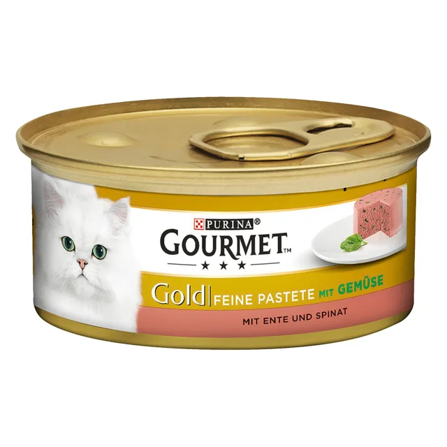 Gourmet Gold konzervy paštika 48 x 85 g - kachna, špenát