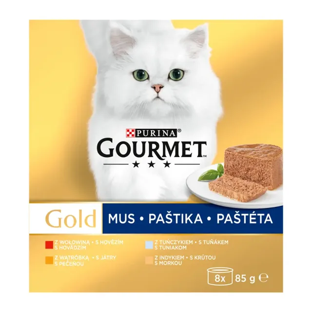 Gourmet Gold Konzervy pro kočky paštiky multipack 8x 85 g 680 g