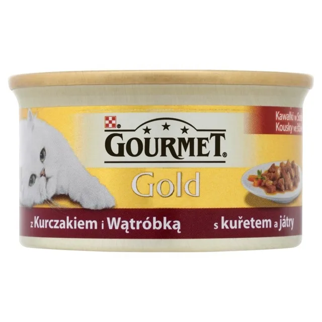 GOURMET Gold Kuře a játra v omáčce 85 g