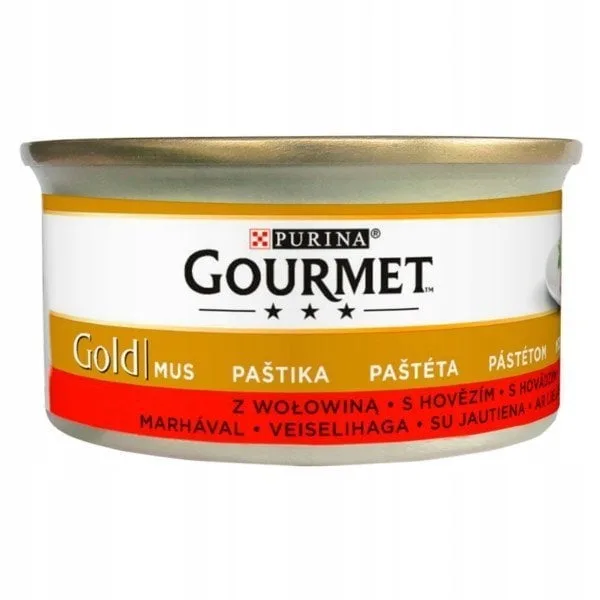 GOURMET Gold mus pro kočky s hovězím 85 g