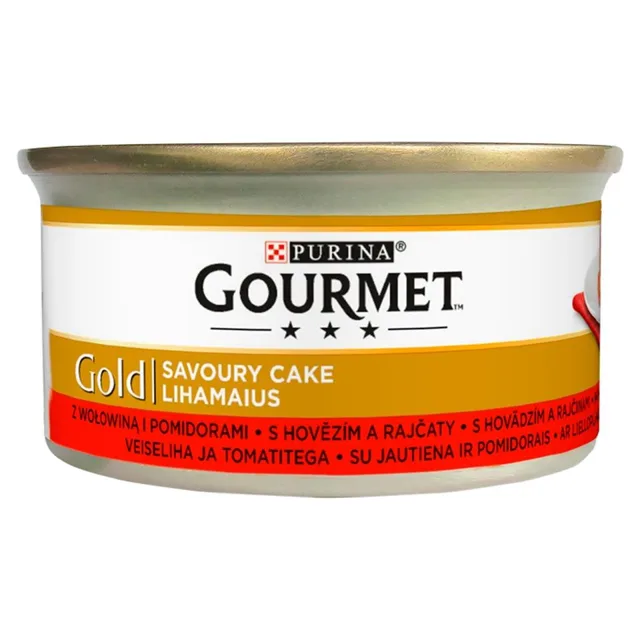 GOURMET Gold Savoury Cake s hovězím a rajčaty 85g