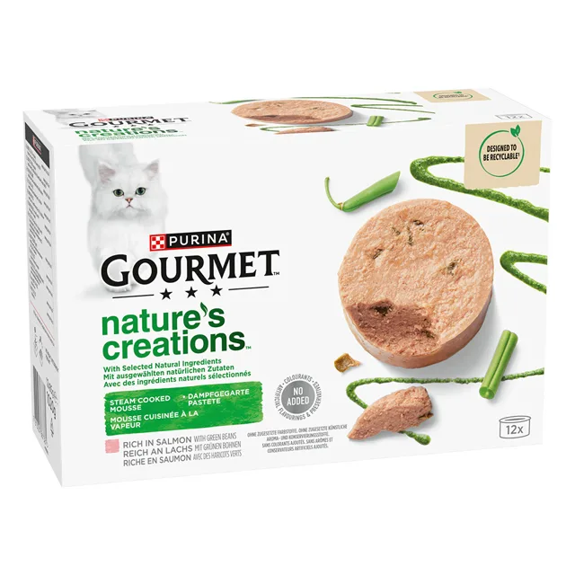 Gourmet Nature's Creations, 4 balení - 3 + 1 zdarma - Tuňák s rajčaty a rýží (48 x 85 g)