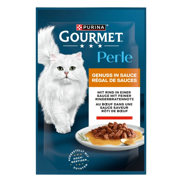 Gourmet Perle Genuss kapsičky 26 x 85 g - hovězí v omáčce