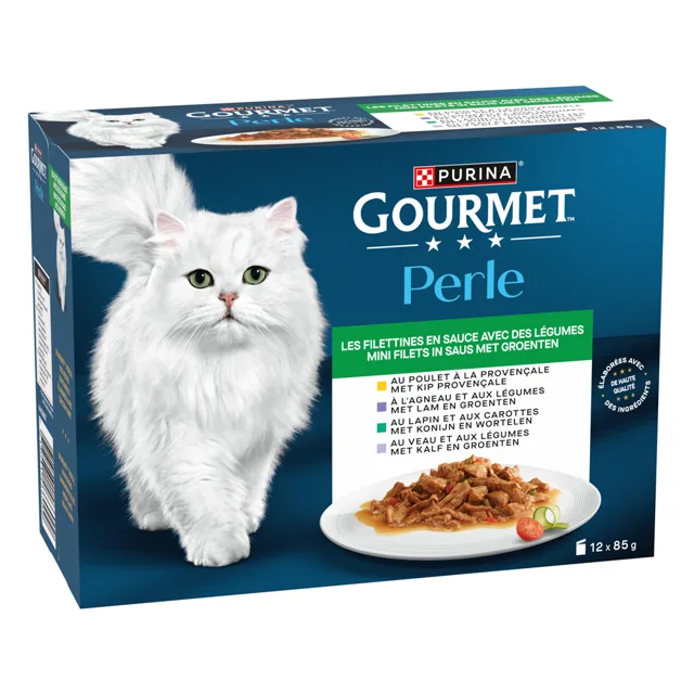 Gourmet Perle kapsičky 12 x 85 g - Gravy delight - hovězí, kuře, tuňák, losos