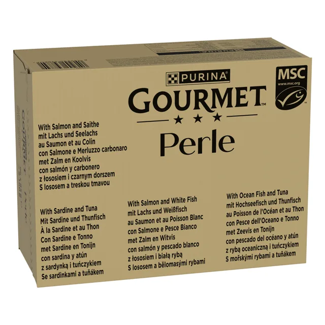 Gourmet Perle kapsičky 96 x 85 g + 12 x 57 g  Revelations Mousse zdarma - Perle kapsičky 96 x 85 g kachna, jehněčí, kuře, krůta + Revelations Mousse hovězí 12 x 57 g