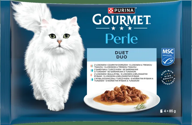 Gourmet Perle multipack DUO rybí 4x85g