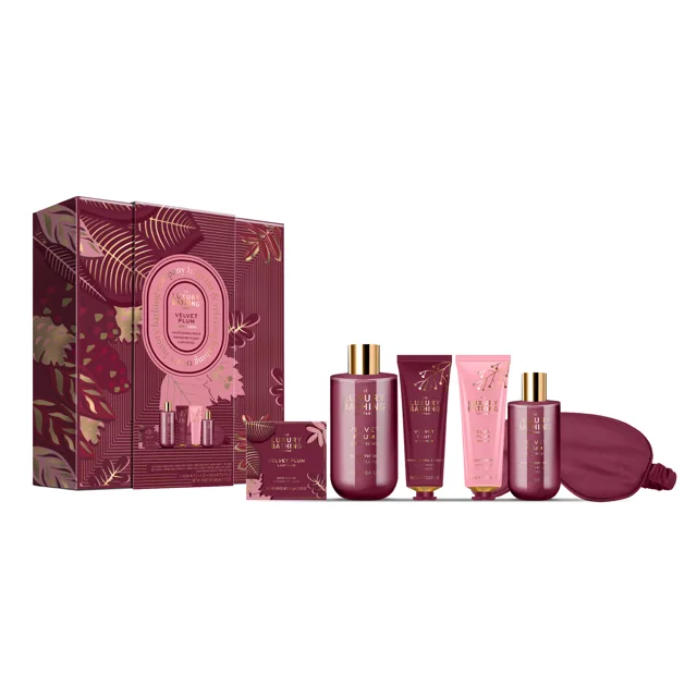 Grace Cole Dárková sada péče o tělo Velvet Plum & Soft Suede 6 ks