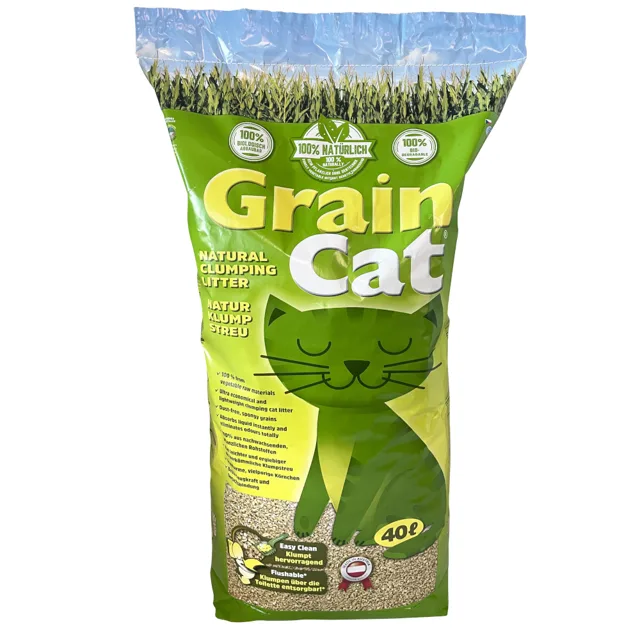 GrainCat podestýlka pro kočky  - 40 litrů