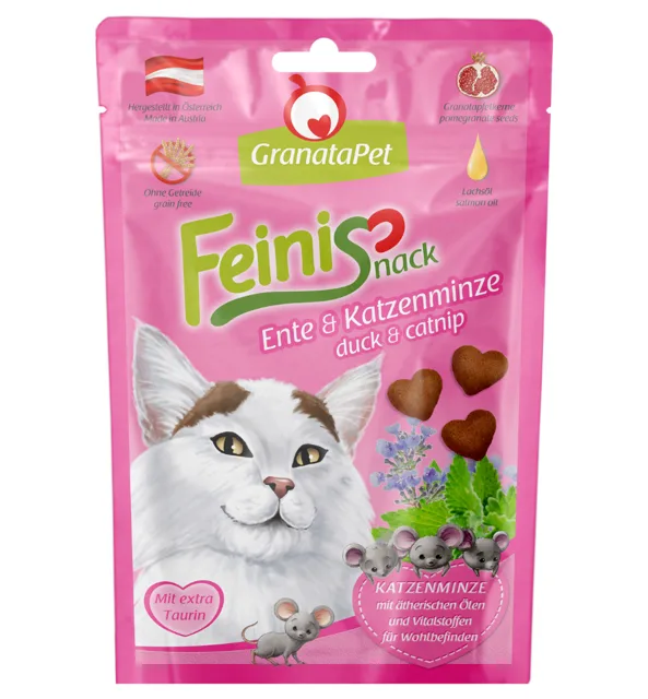 Granatapet Feinis pamlsek pro kočky - kachna & kočičí máta (50 g)