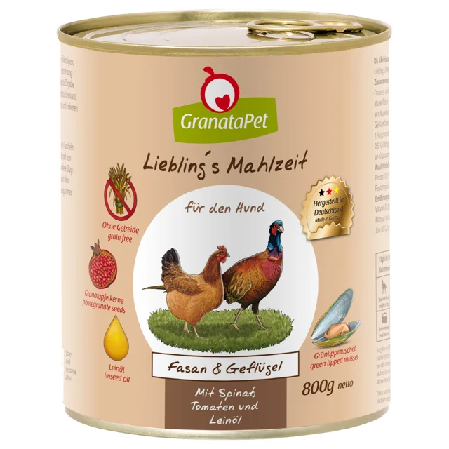 GranataPet Liebling's Mahlzeit  6 x 800 g - Drůbež PUR