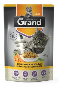 Grand kapsa Deluxe kočka kuřecí se zeleninou 100g