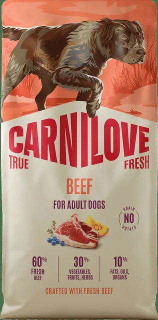 Granule CARNILOVE True Fresh pro dospělé psy hovězí 12 kg