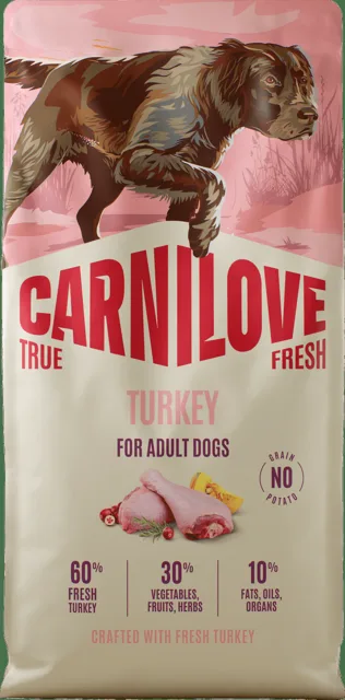 Granule CARNILOVE True Fresh pro dospělé psy krůta 12 kg