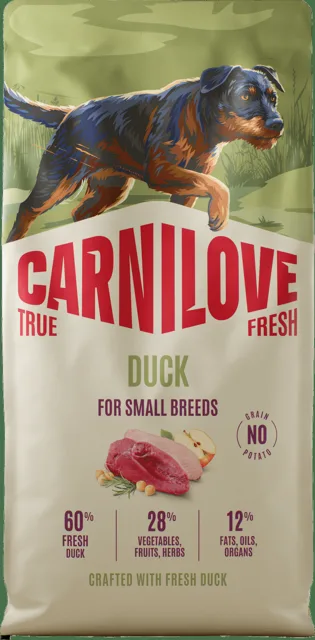 Granule CARNILOVE True Fresh pro malé psy kachna 12 kg