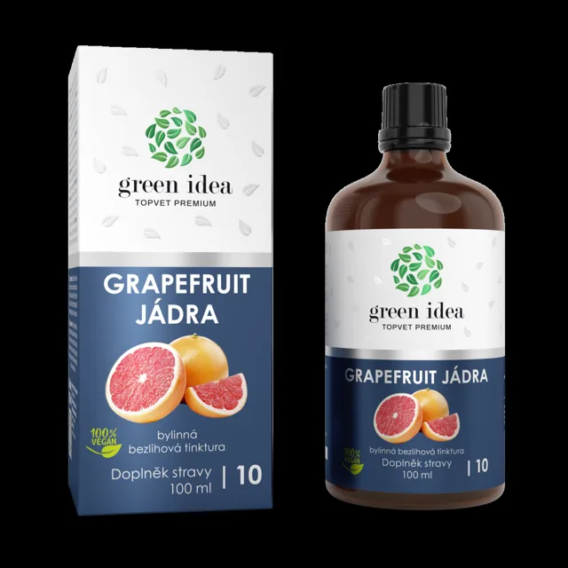 Grapefruitová jadérka – bezlihová tinktura 100 ml – Green idea