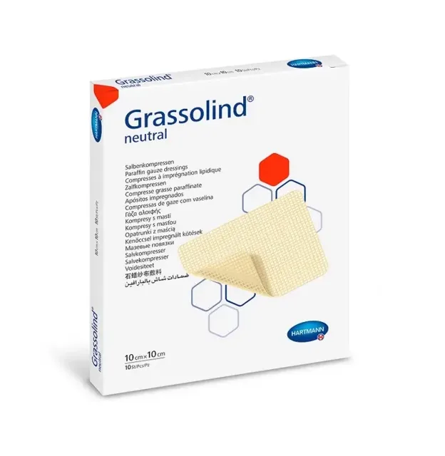 Grassolind Kompres sterilní 10 x 10cm 10 ks