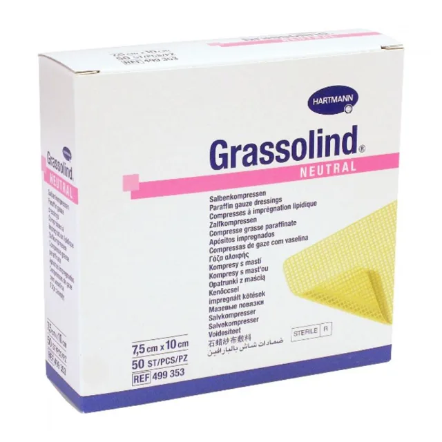 GRASSOLIND Neutral kompres sterilní 7,5 x 10 cm 50 kusů