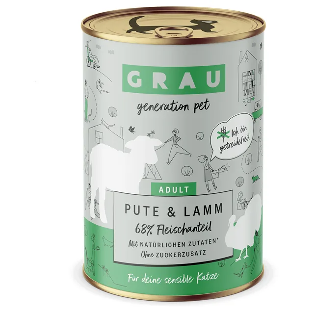 GRAU konzervy bez obilovin 6 x 400 g - Krůtí a jehněčí