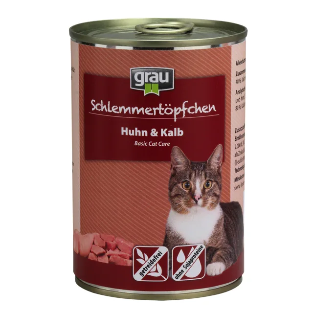 GRAU konzervy bez obilovin 6 x 400 g - Kuřecí a telecí