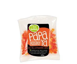 Green Apotheke Papaya kostky 100g bez cukru a SO2