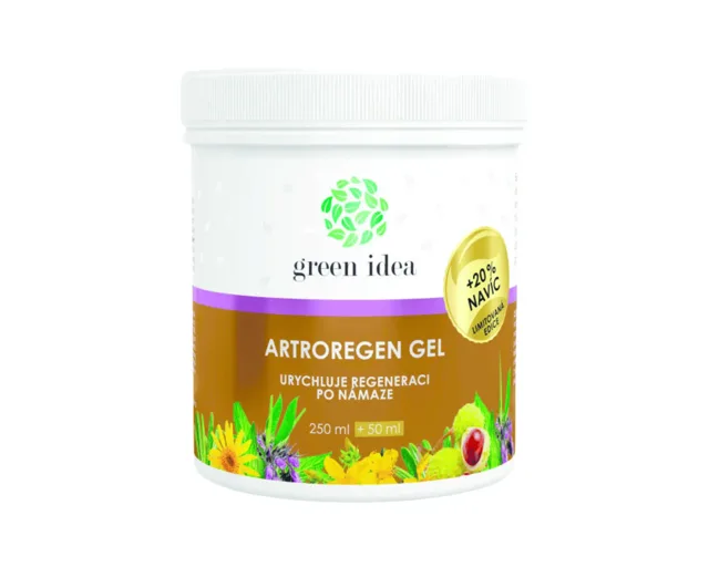 Green idea Artroregen masážní gel - limitovaná edice + 20 % NAVÍC 300 ml