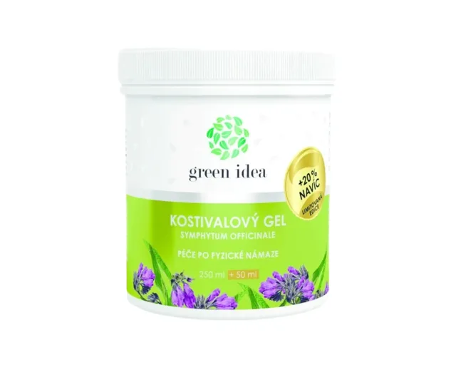 Green idea Kostivalový gel 250ml+50ml 20% NAVÍC