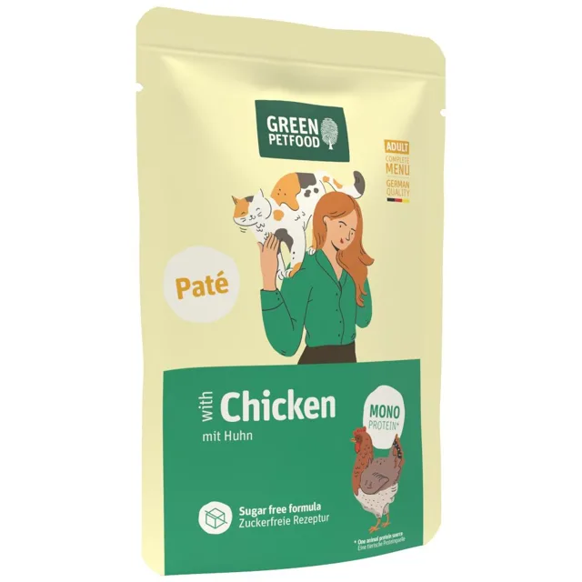 Green Petfood Adult Paté 8 x 85 g - krůtí - Anti-Hairball