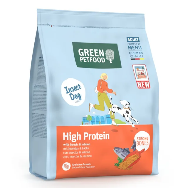 Green Petfood InsectDog High Protein s hmyzem a lososem - 3 kg