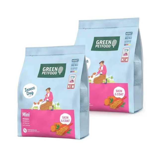 GREEN PETFOOD InsectDog Mini 2x900g krmivo bez obilovin s hmyzím proteinem pro malé psy
