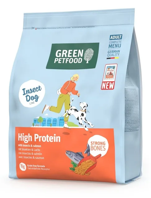 GREEN PETFOOD InsectDog with Salmon High Protein 900g