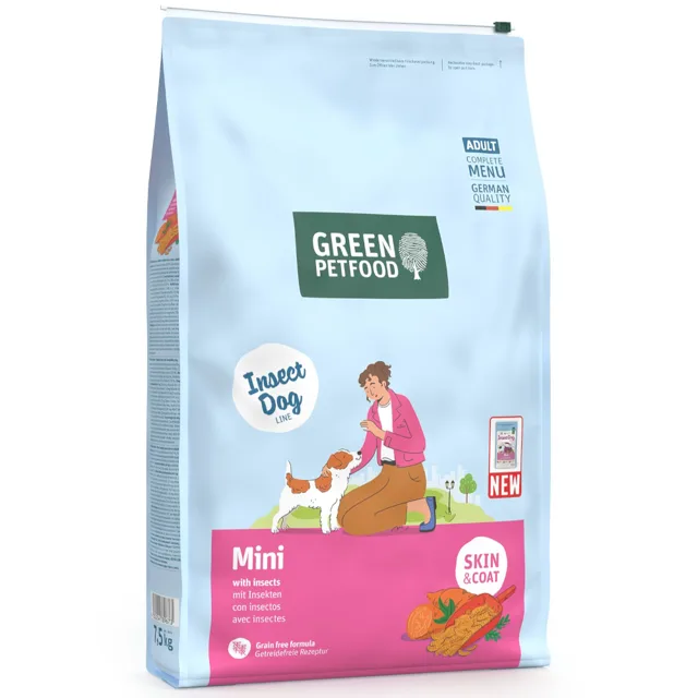 Green Petfood Mini s hmyzem - výhodné balení: 2 x 7,5 kg