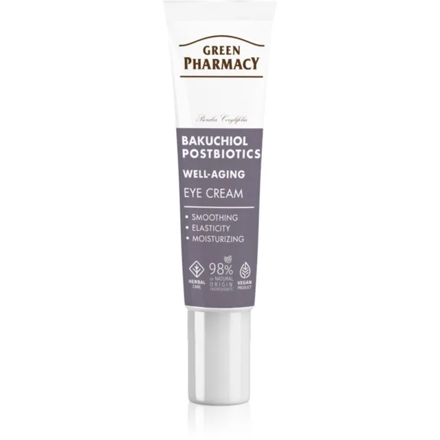 Green Pharmacy Bakuchiol & Postbiotics Eye Cream oční krém proti příznakům stárnutí 15 ml