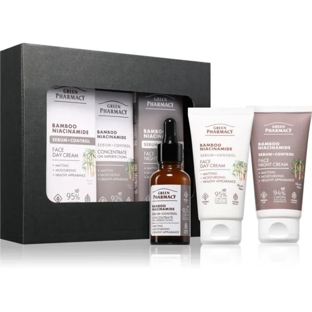 Green Pharmacy Bamboo & Niacinamide Set dárková sada pro dokonalou pleť