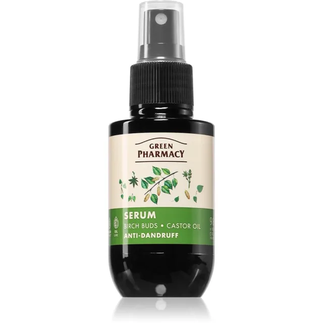 Green Pharmacy Birch Buds & Castol Oil Care Serum sérum proti lupům 100 ml