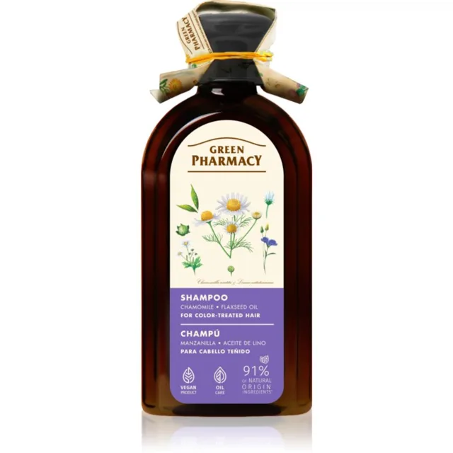 Green Pharmacy Chamomile & Linseed Oil Shampoo pečující šampon pro barvené vlasy 350 ml