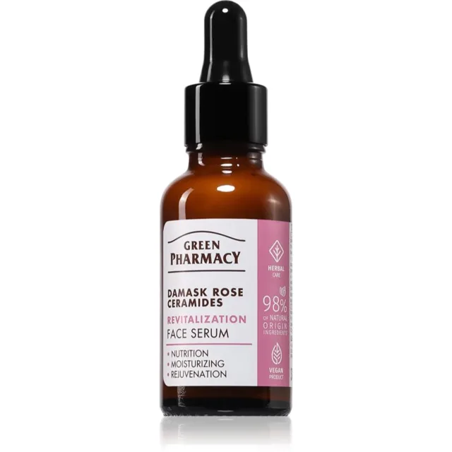 Green Pharmacy Damask Rose & Ceramides Serum revitalizační pleťové sérum 30 ml
