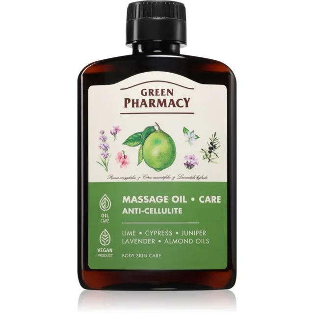 Green Pharmacy Essential oils of Lime Massage Oil masážní olej na celulitidu 200 ml