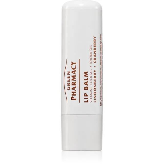 Green Pharmacy Lingonberry and Cranberry Lip Balm vyživující balzám na rty 3.6 ml