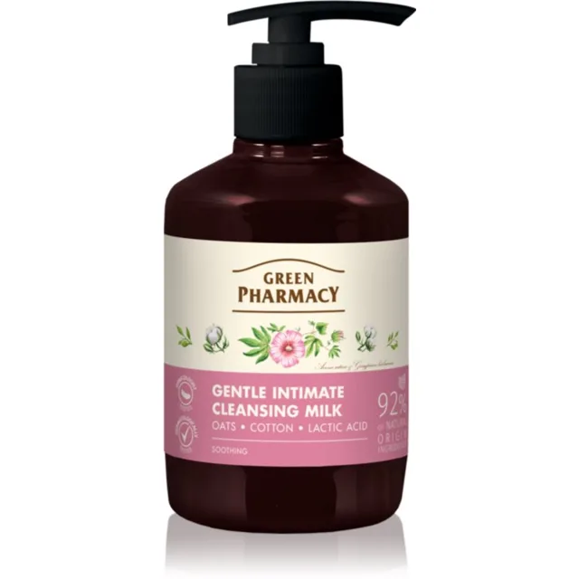 Green Pharmacy Oats & Cotton mléko na intimní hygienu 370 ml