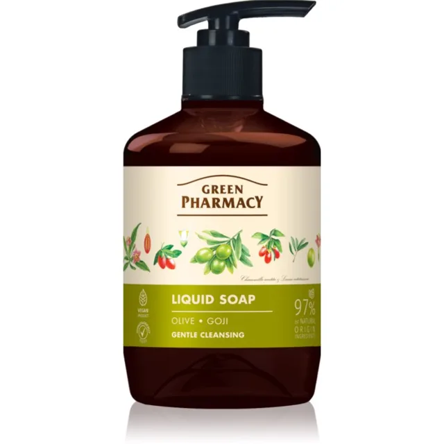 Green Pharmacy Olive & Goji Berry Liquid Soap tekuté mýdlo na ruce s pumpičkou 460 ml