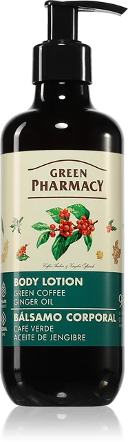 Green Pharmacy tělový balzám, zelená káva a zázvorový olej 400 ml (poškozený aplikátor)