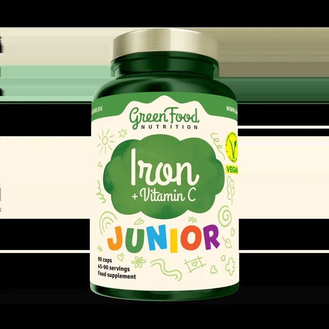 GreenFood Nutrition Junior Iron+Vitamin C 90 kapslí