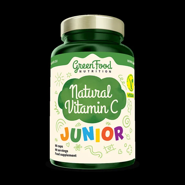 GREENFOOD NUTRITION Junior Natural Vitamin C 90 kapslí
