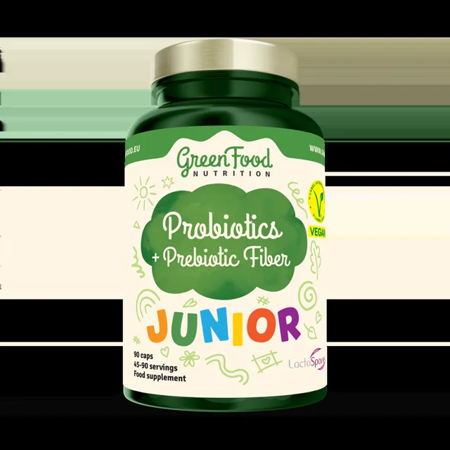 GreenFood Nutrition Junior Probiotics+Prebiotic Fiber 90 kapslí