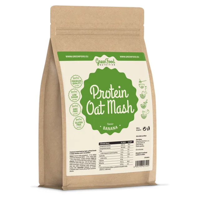 GreenFood Nutrition Proteinová ovesná kaše banánová 500 g